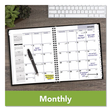 AT-A-GLANCE® Dayminder Hard-cover Monthly Planner With Memo Section, 8.5 X 7, Black Cover, 12-month (jan To Dec): 2022 freeshipping - TVN Wholesale